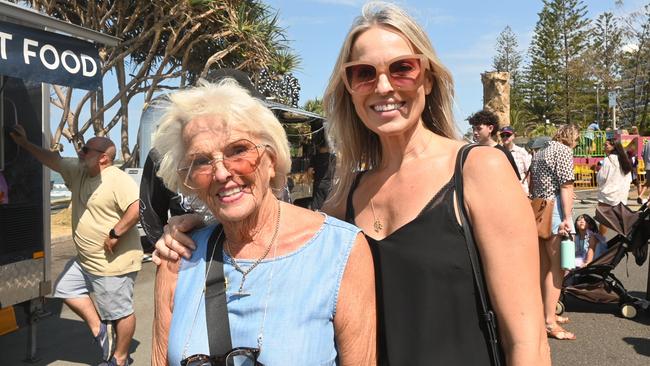 Jackie Lace and Kristy Brown at the Mooloolaba Foreshore Festival. Picture: Tegan Annett