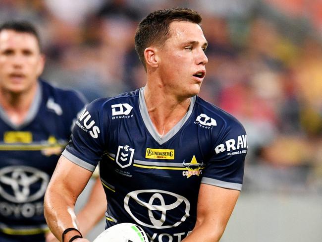 Scott Drinkwater. NRL; North Queensland Cowboys Vs Canterbury-Bankstown Bulldogs at Queensland Country Bank Stadium, Townsville. Picture: Alix Sweeney