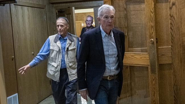 Jerome Powell at a reception dinner at the Jackson Hole economic symposium at the weekend. Picture: David Paul Morris/Bloomberg