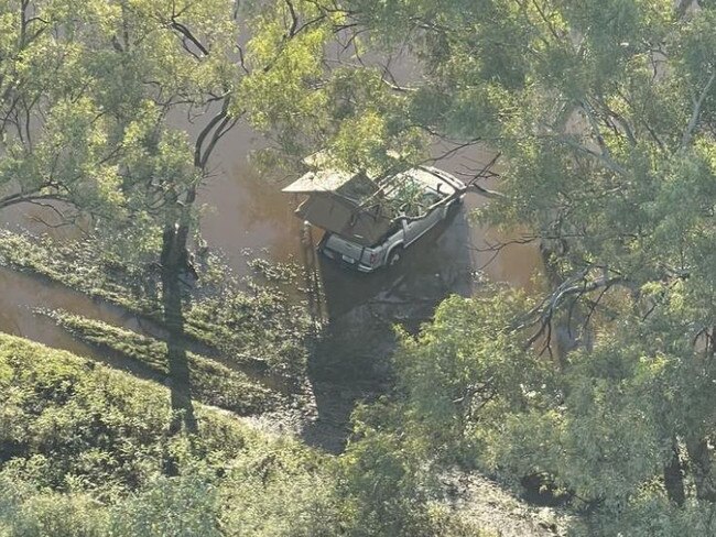 A popular camping site in Queensland has been hit by flash flooding, leaving dozens of campers stranded and without the means to get out. Picture: Queensland Fire and Emergency Services