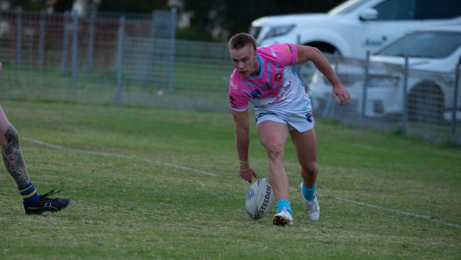 Cody Roach splitting the defence to score the try. Picture: Thomas Lisson