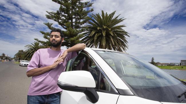 Hamid Gulzar, the hero Uber driver who saved a passenger's life when she suffered a severe asthma attack. Picture: Brett Hartwig