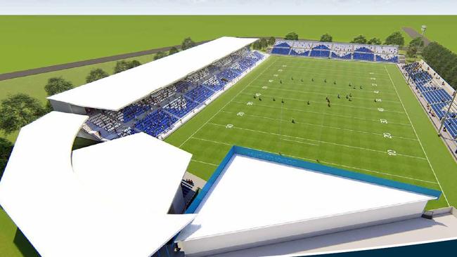 CONCEPT IMAGES: This is an artist's impression of the proposed Rocky Stadium at Victoria Park, which has just secured a $23 million funding commitment from the Federal Government.