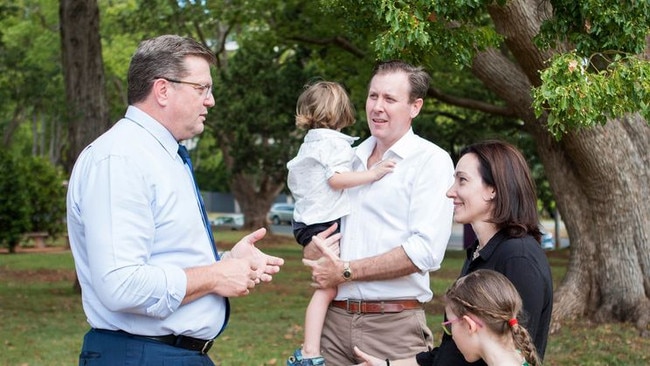 Garth Hamilton and his family in a Trevor Watts campaign promotional photo.