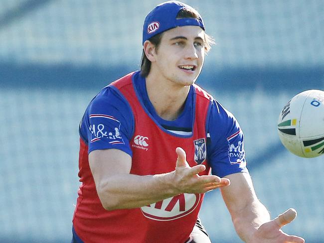 Pictured at training at Belmore park in Canterbury is Canterbury Bulldogs NRL player Lachlan Lewis.Picture: Richard Dobson