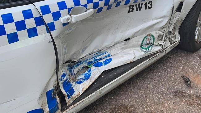 Brent Powell, 43, of Umina Beach, has pleaded guilty to ramming a police car three times during a pursuit at Wyoming on the NSW Central Coast on January 25, 2021. Picture: Brisbane Water Police/Facebook