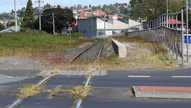 The disused railway line in Moonah. Picture: NIKKI DAVIS-JONES