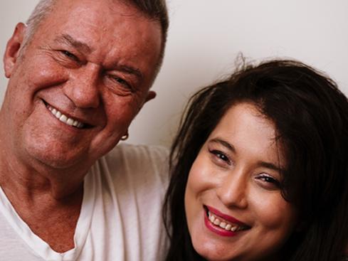 Jimmy Barnes with youngest daughter Elly-May, who suffers from cerebral palsy. Picture: Ben Rodgers