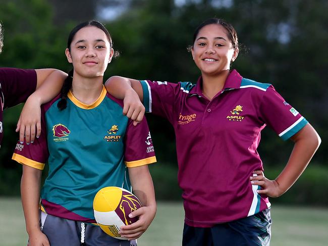 Keira Rangi and Harlem Walker earlier in their young careers. (AAP image, John Gass)