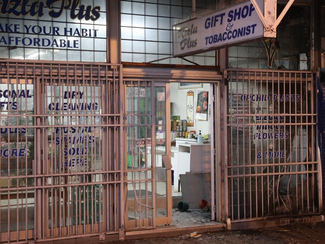 A molotov cocktail was hurled into a Paisley St shop in Footscray early Wednesday. Picture: David Crosling