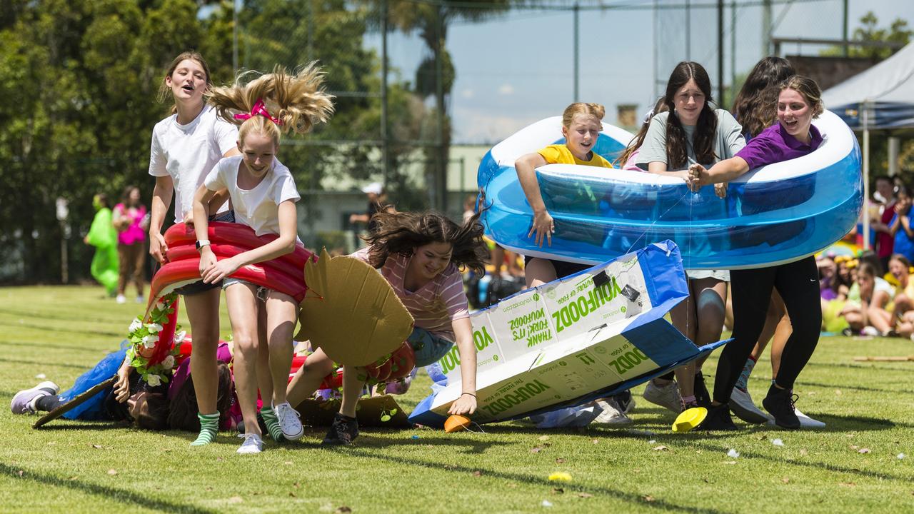 St Ursula's College students boat race during St Ursula's Week, Wednesday, October 20, 2021. Picture: Kevin Farmer