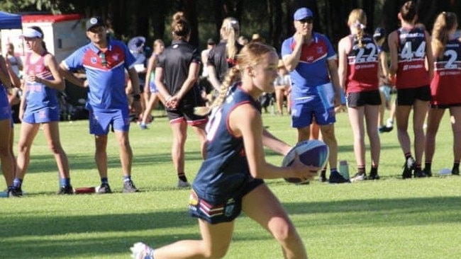 Central Coast touch football representative Lucy Watson, ahead of the 2023 Northern Conference State Cup. Photo: supplied