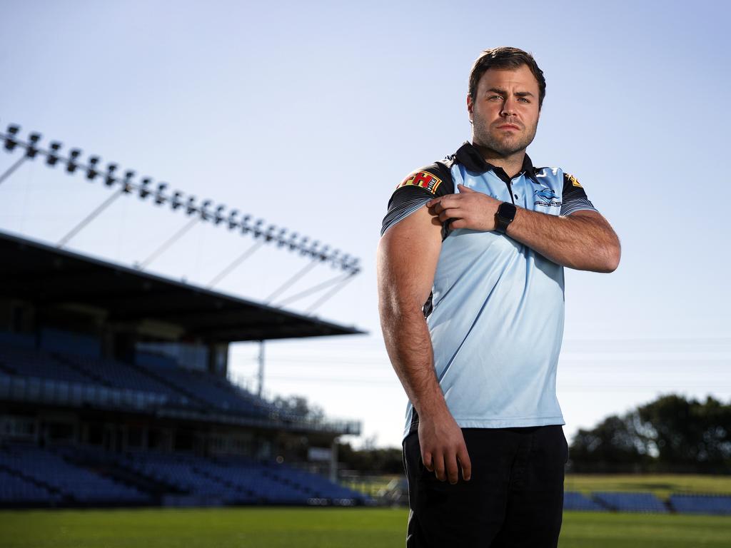 NRL Cronulla Sharks player Wade Graham helped lead the code’s Covid-19 vaccine push. Picture: Sam Ruttyn