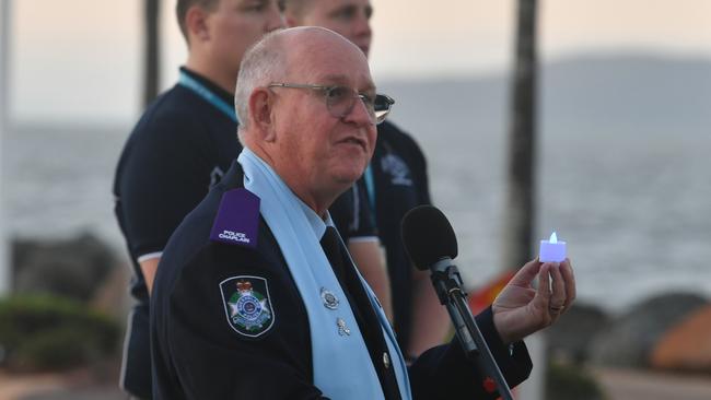 National Police Remembrance Candlelight Vigil 2023 at the Rockpool, Townsville. Picture: Evan Morgan