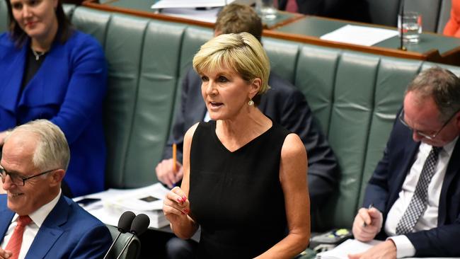 Foreign Affairs Minister Julie Bishop says she is prepared to take over as Acting Prime Minister next week if Barnaby Joyce is unable to step into the role. Picture: Michael Masters/Getty Images