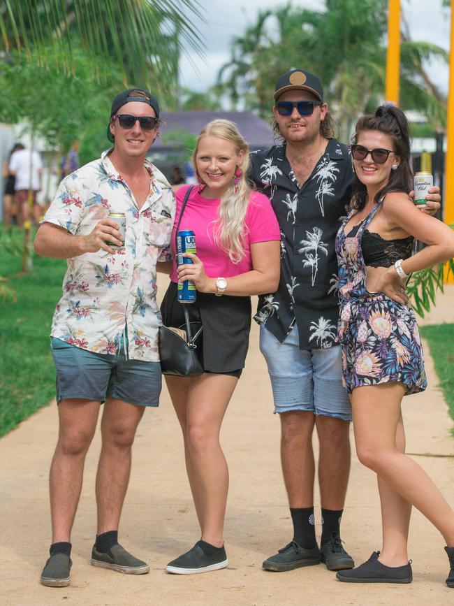 Tim McLinden,, Ashley Reece, Jake Peacock and Emily Whittard at the Raindance festival at the Ski Club. Picture GLENN CAMPBELL