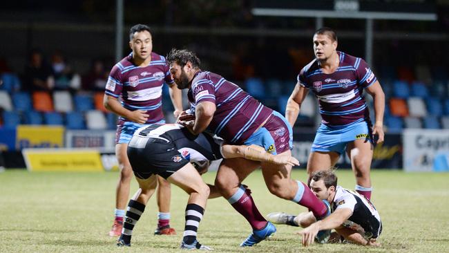 Dave Taylor in action for the Capras in 2018.