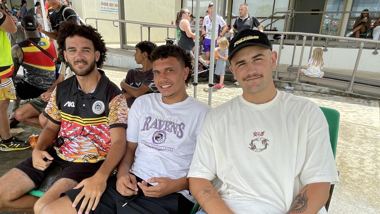 Jiah Mason, Mananji Fleiter, and Ethan Daisy at the 2024 Sunshine Coast Bunyas Rugby League Carnival. Picture: Iwan Jones