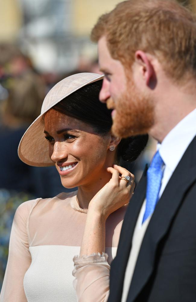 The Duke and Duchess of Sussex on their first official outing as husband and wife. Picture: Mega