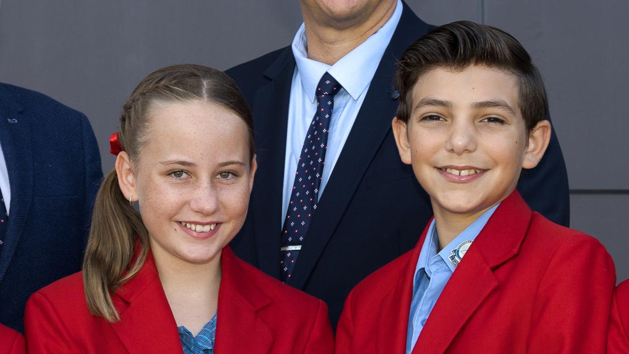 Caloundra Christian College Primary School captains Evie White and Johan Nel