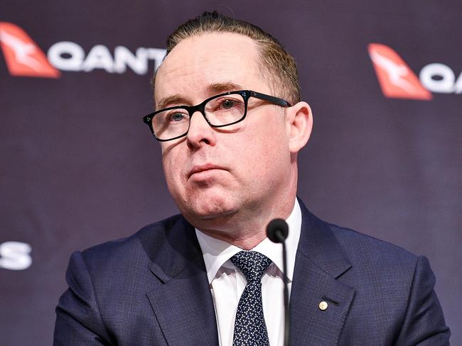 SYDNEY, AUSTRALIA - NCA NewsWire Photos August, 20, 2020Photo of Quantas CEO Alan Joyce at the Qantas press conference at 10 Bourke Road Mascot.Picture: NCA NewsWire/Flavio Brancaleone