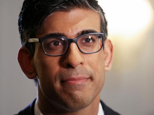 ROCHDALE, ENGLAND - APRIL 3: British Prime Minister Rishi Sunak speaks to the media following a meeting with the local community and police leaders, following the announcement of a new police task force to help officers tackle grooming gangs, on April 3, 2023 in Rochdale, England. (Photo by Phil Noble - Pool/Getty Images)