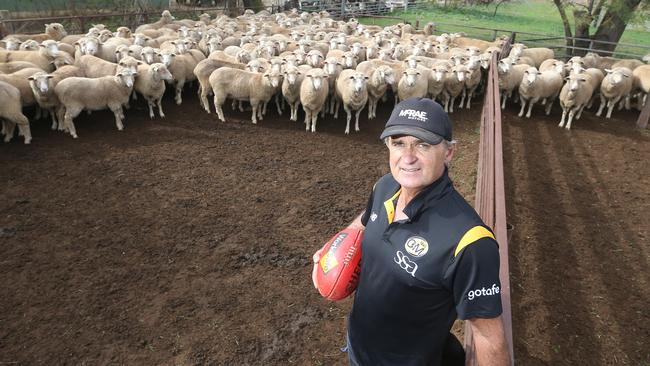 Ovens and Murray interleague coach Damian Sexton at his Finley farm. Picture: Yuri Kouzmin