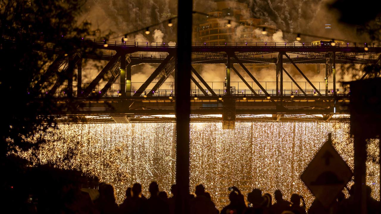 A fireworks spectacular lit up the Brisbane sky for Riverfire 2024. Picture: Matthew Poon