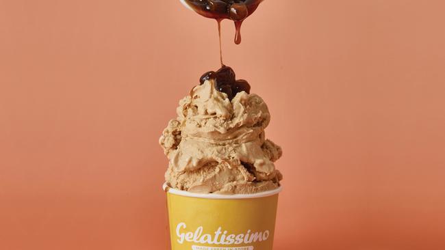 Gelatissimo’s brown sugar bubble tea gelato. Picture: Supplied