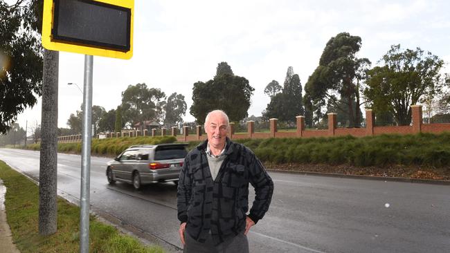 Ian Harvey believes the speed limit needs to be reduced on Victoria Rd. Picture: Lawrence Pinder