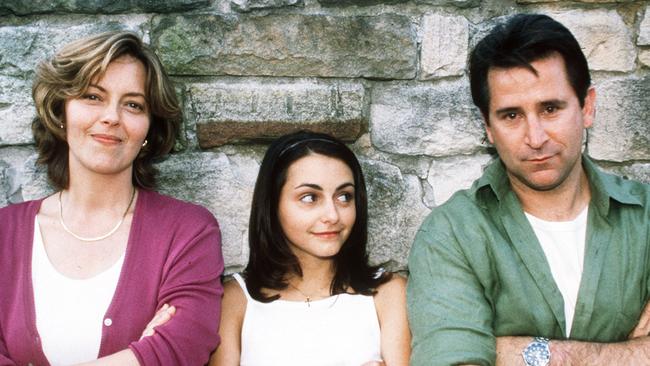 Anthony LaPaglia with Greta Scacchi and Pia Miranda in a scene from film "Looking for Alibrandi". Picture: Supplied