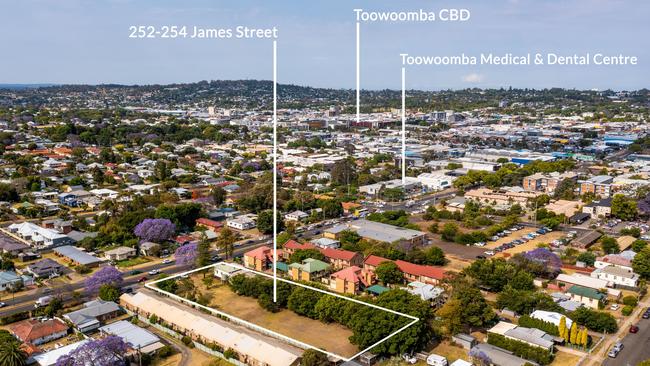 A 4500 sqm block of land on James Street in Harristown has sold for nearly $1.9m through Hot Property.