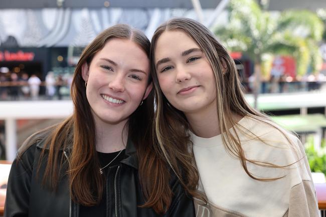 Abby Dodt and Aaliyah Santucci at Pacific Fair Beauty Weekend with Anna Paul. Picture, Portia Large.