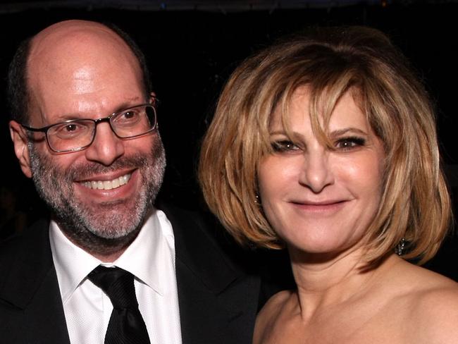 BEVERLY HILLS, CA - JANUARY 16:  (L-R) Producer Scott Rudin and Sony Pictures Entertainment Co-Chairman Amy Pascal attend the Sony Pictures Classic 68th Annual Golden Globe Awards Party held at The Beverly Hilton hotel on January 16, 2011 in Beverly Hills, California.  (Photo by Neilson Barnard/Getty Images)