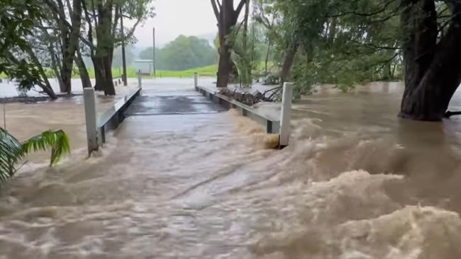 Main Arm flooding captured by Mick Rose after more than 100mm rain fell across the region overnight.