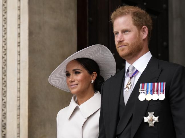 The couple stepped down from royal duties last year. Picture: Getty Images