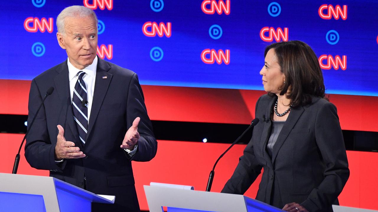 In July 2019, Kamala Harris during a debate with then former Vice President Joe Biden. Picture: Jim WATSON / AFP