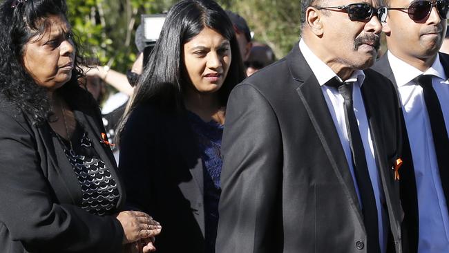 Brintha Sukumaran and her mother Raji (left), father Sam (right) and brother Chinthu (far right) were traumatised by the death of her brother Myuran, who was executed by firing squad in Indonesia for smuggling heroin to Australia. Picture: AAP