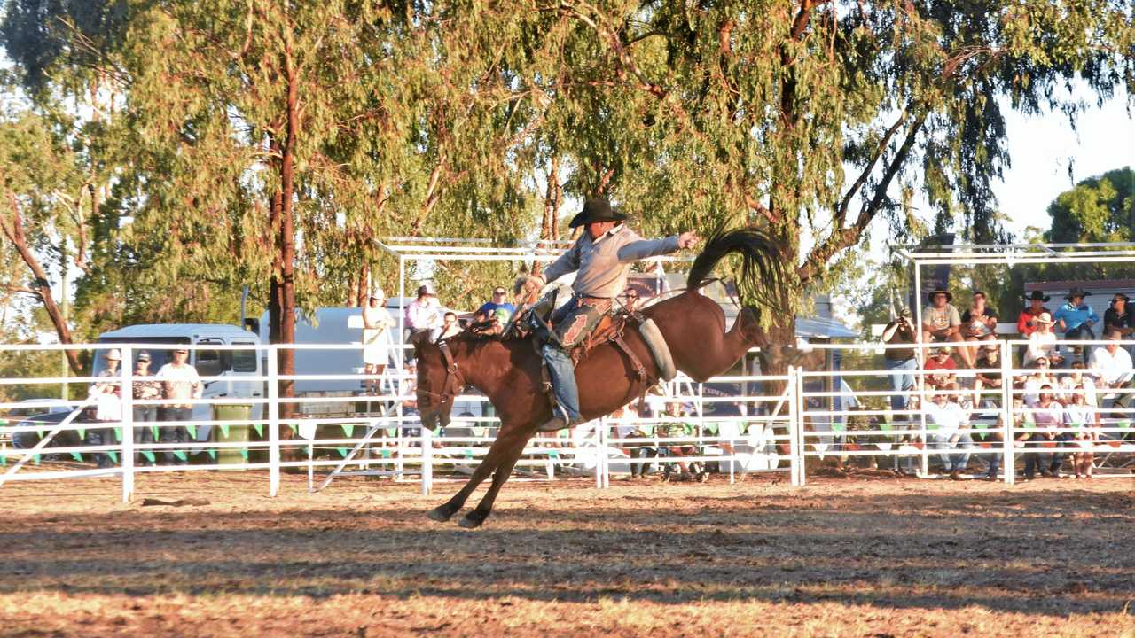 ACTION-PACKED: The 2019 Australian Pro Rodeo tour   officially kicked off at Mitchell on Monday night. Picture: Jorja McDonnell