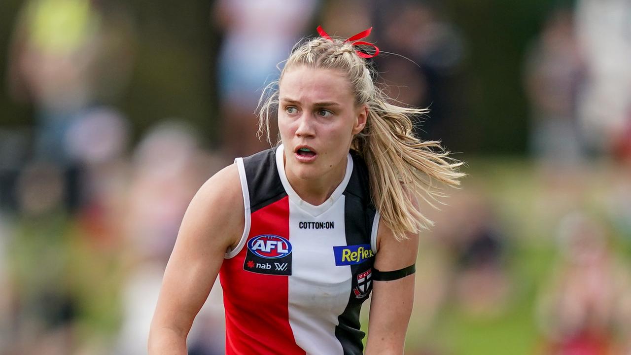 Molly McDonald gave away a costly 50-metre penalty on Sunday. Photo: AAP Image/Natasha Morello