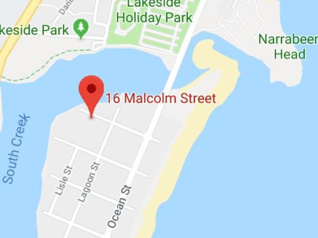 The Howard family were living at 16 Malcolm St when Richard Howard was found drowned off the coast at North Narrabeen on December 23, 1962. Picture: Google maps.