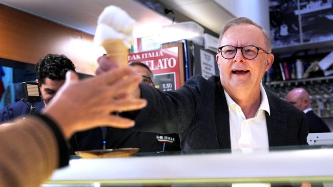 Prime Minister Anthony Albanese visits Bar Italia following his election victory. (Photo by Asanka Ratnayake)