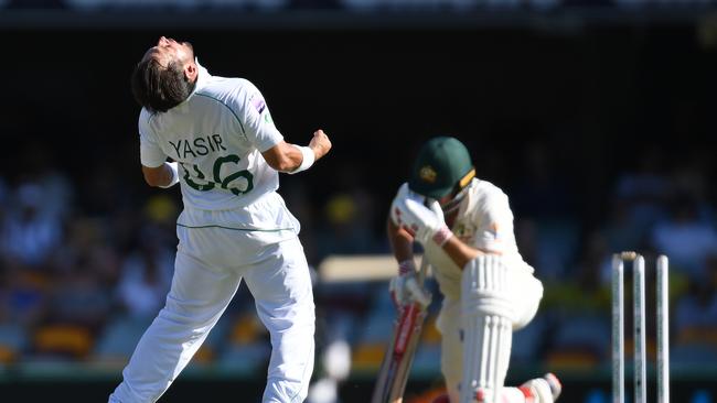 Joe Burns (R) is still seething after falling three runs short of a century on Friday. Picture: AAP