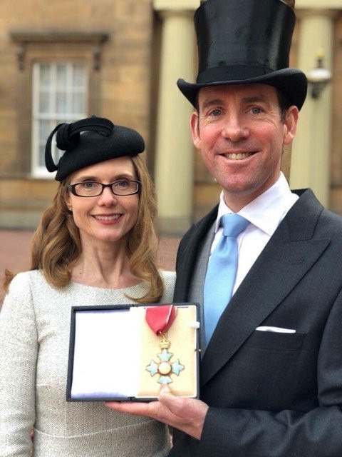 Lex Greensill with his award from Prince Charles.