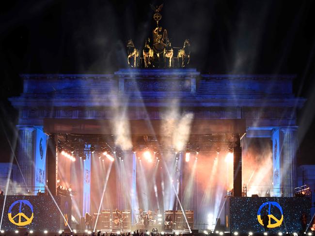 Berlin’s fireworks pay tribute to the people of Ukraine. Picture: AFP