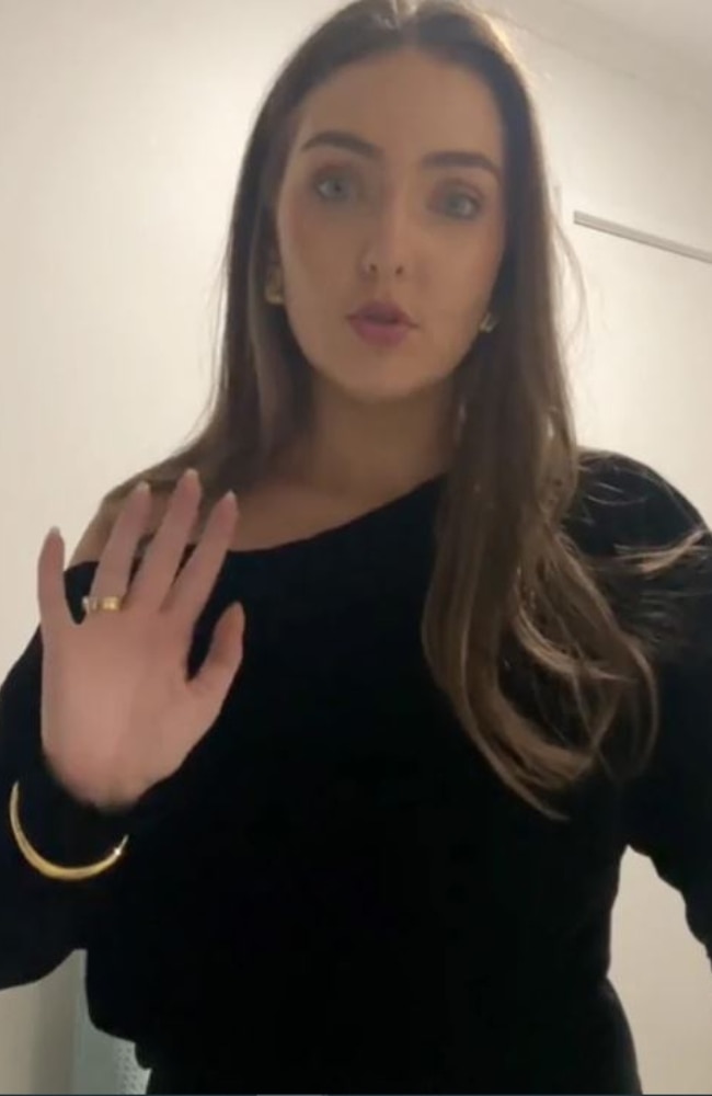 Gemma Dimond said the driver cancelled her trip before blaming it on a 'glitch'. Picture: TikTok