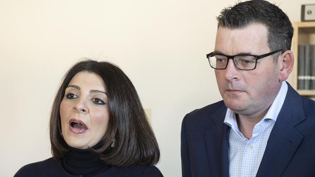 Premier Daniel Andrews with former minister Marlene Kairouz.