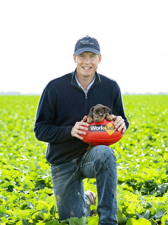 Andrew Collins on his farm near Bridgewater. Picture: Zoe Phillips