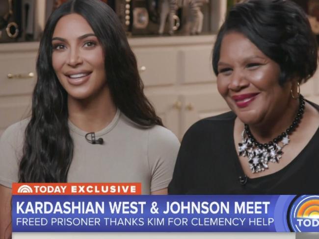 Kim Kardashian spoke to Donald Trump about getting Alice Johnson (pictured) released from prison. Picture: NBC