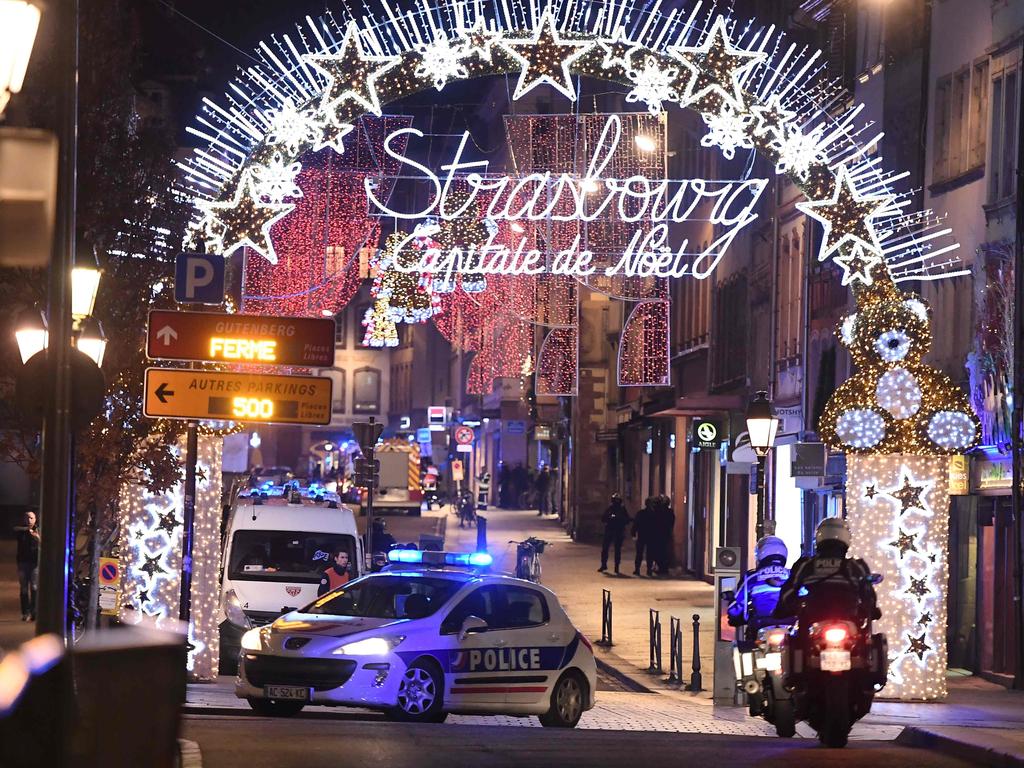 The shooting occurred near the Strasbourg’s famous Christmas markets. Picture: Frederick Florin/AFP